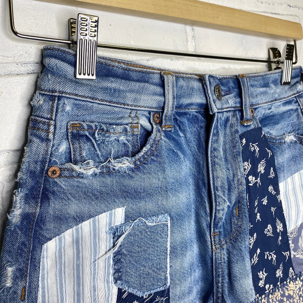 American Eagle Mom Patchwork Shorts - image 2